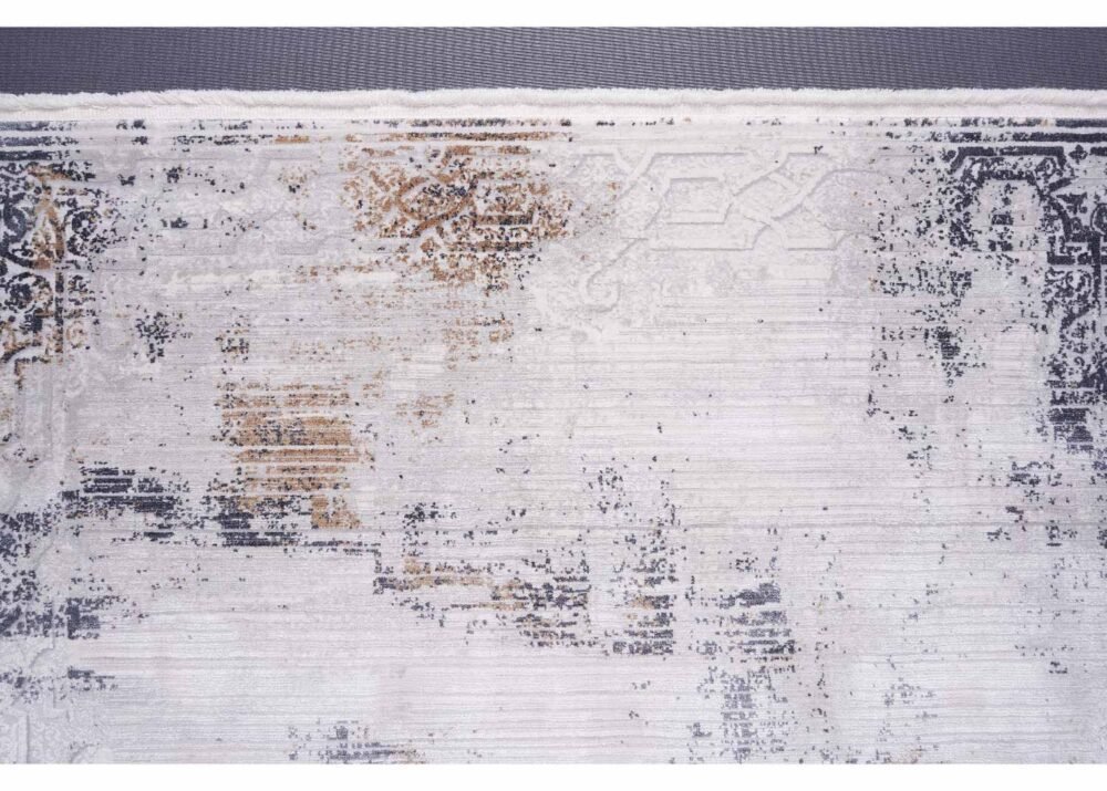 Beige-Grey Modern Contemporary Rug 5.9x3.9 ft Cotton-Bamboo