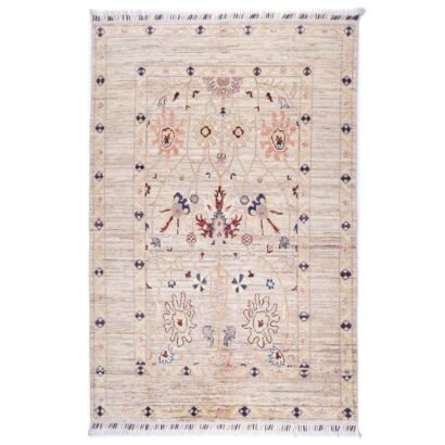 Beige Rugs for Living Room Traditional Sultani 5.9x4 ft Hand-Knotted - Rugs 1
