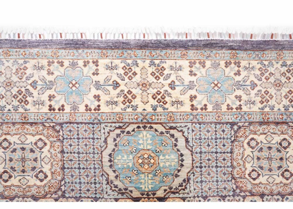 Beige Traditional Rug Geometric Pattern 7.8x5.8 ft Memluk