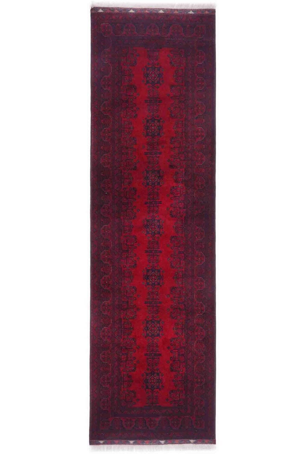 Bilicik Red Runner Rugs for Hallway - 9.5x2.7 ft Hand-Knotted