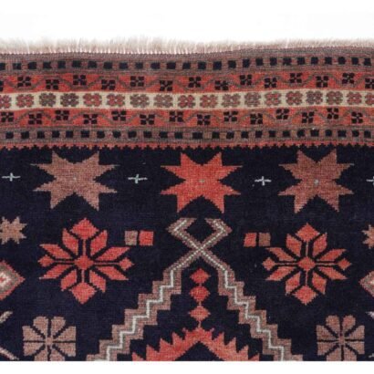 Black and Red Oriental Rug 4.6x3 ft Handknotted Traditional Yagcibedir - Rug 1