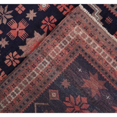 Black and Red Oriental Rug 4.6x3 ft Handknotted Traditional Yagcibedir - Rug 1