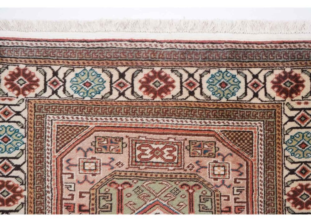 Brown Vintage Rug Hand-Knotted 3x6 ft Traditional Oriental Kayseri - Rug 1