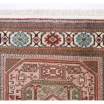 Brown Vintage Rug Hand-Knotted 3x6 ft Traditional Oriental Kayseri - Rug 1