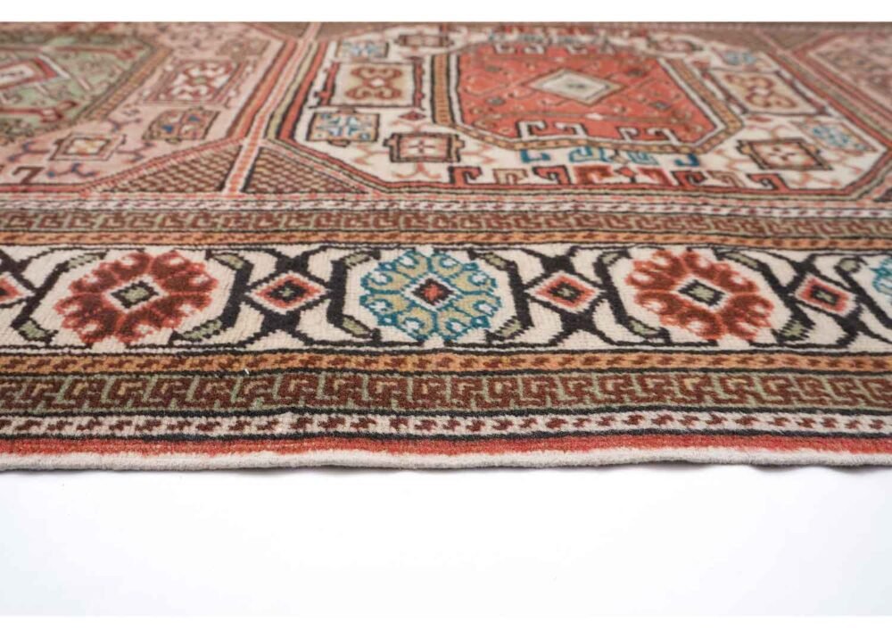 Brown Vintage Rug Hand-Knotted 3x6 ft Traditional Oriental Kayseri - Rug 1