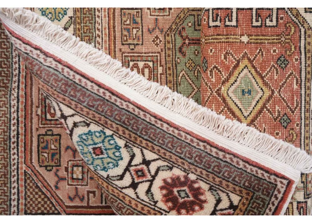 Brown Vintage Rug Hand-Knotted 3x6 ft Traditional Oriental Kayseri - Rug 1
