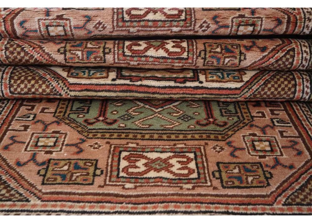 Brown Vintage Rug Hand-Knotted 3x6 ft Traditional Oriental Kayseri - Rug 1