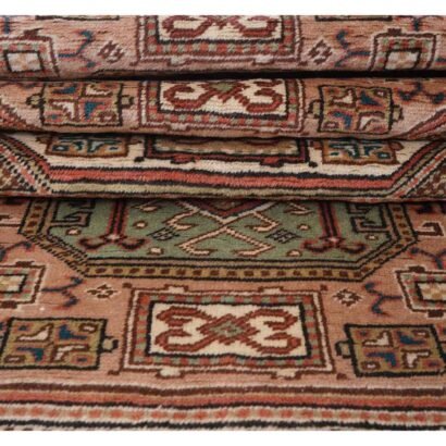 Brown Vintage Rug Hand-Knotted 3x6 ft Traditional Oriental Kayseri - Rug 1