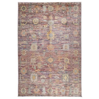 Colorful Boho Rug Traditional Hand-Knotted Gabe 7.2x4.9 ft - Rugs 1