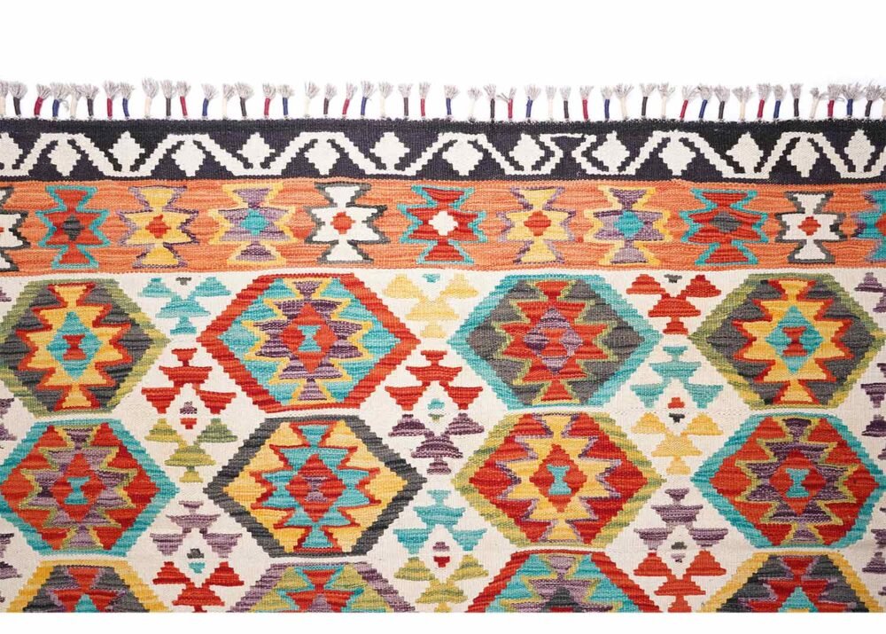 Hand-woven from 100% Wool Kilim Design 6 x 8 Outdoor Rug