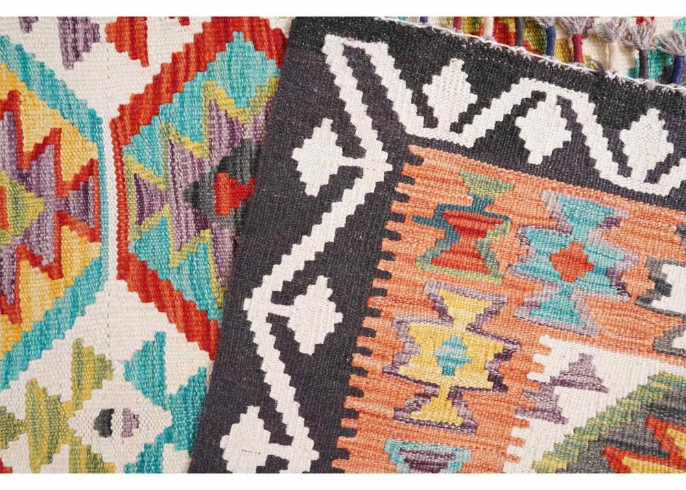 Hand-woven from 100% Wool Kilim Design 6 x 8 Outdoor Rug