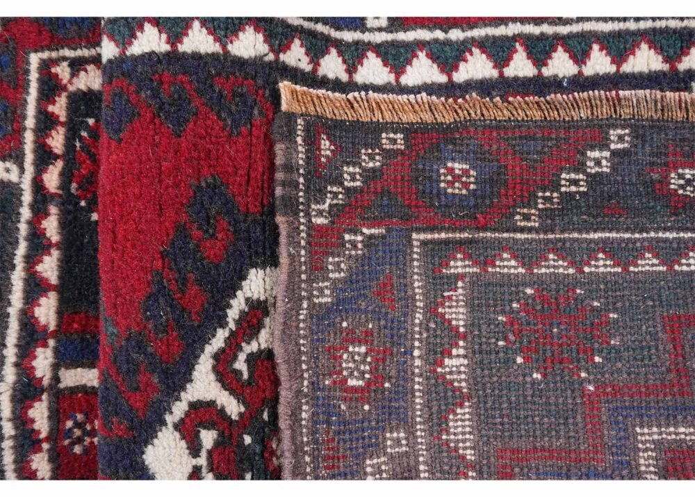 Dosemealti Semi-old Deep Red Rug Traditional 3x2 ft Hand-knotted