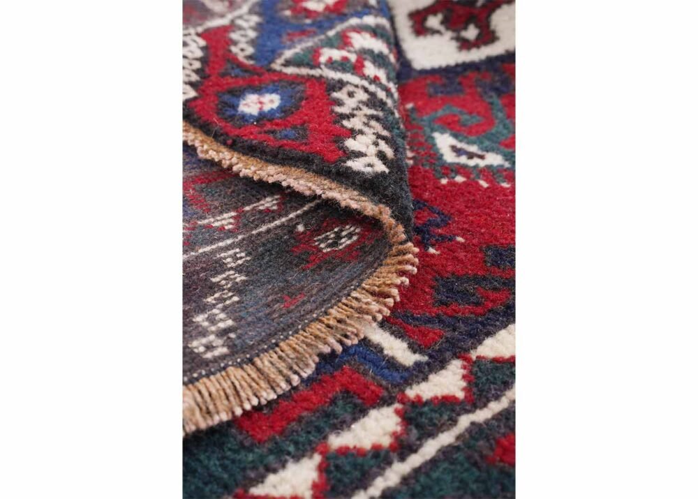 Dosemealti Semi-old Deep Red Rug Traditional 3x2 ft Hand-knotted