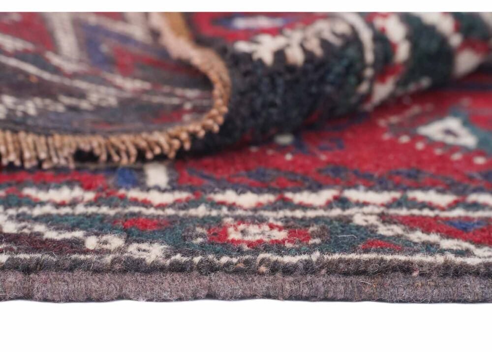Dosemealti Semi-old Deep Red Rug Traditional 3x2 ft Hand-knotted