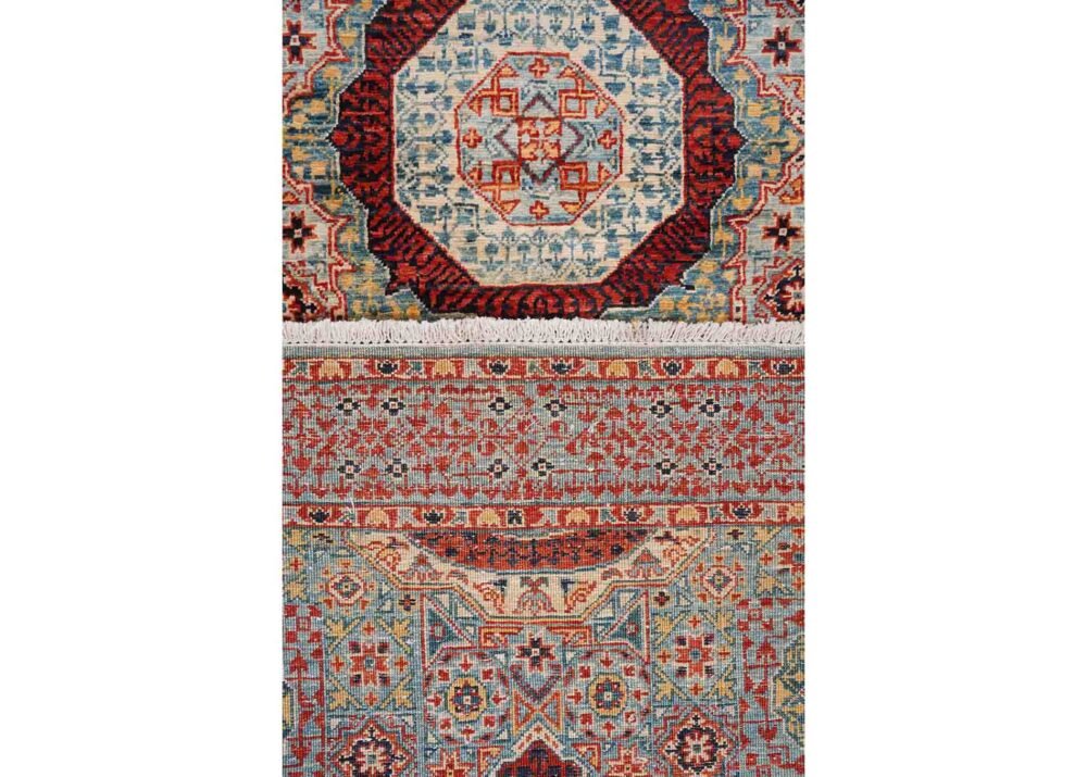 Elegant Turkish Runner Hand-Knotted 9x2.5 ft - Geometric Pattern Memluk