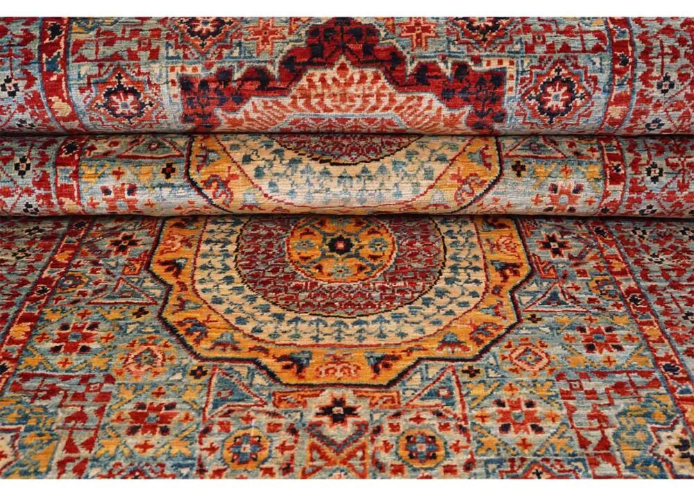 Elegant Turkish Runner Hand-Knotted 9x2.5 ft - Geometric Pattern Memluk