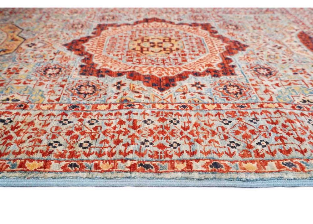 Elegant Turkish Runner Hand-Knotted 9x2.5 ft - Geometric Pattern Memluk