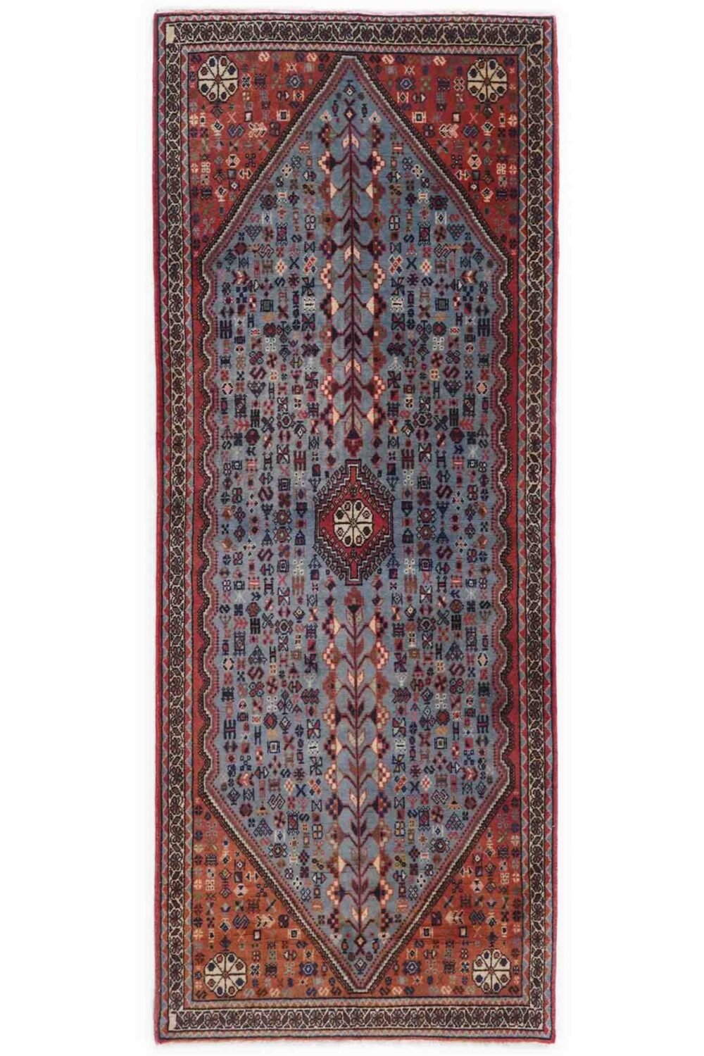 Exclusive Kesan Hand-Knotted Scandinavian Runner Rug - 6x2ft Semi-Old