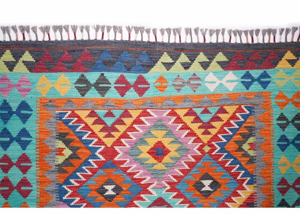 Exclusive Kilim Style Rug, Handwoven with Wool Kilim 8x5.6 ft
