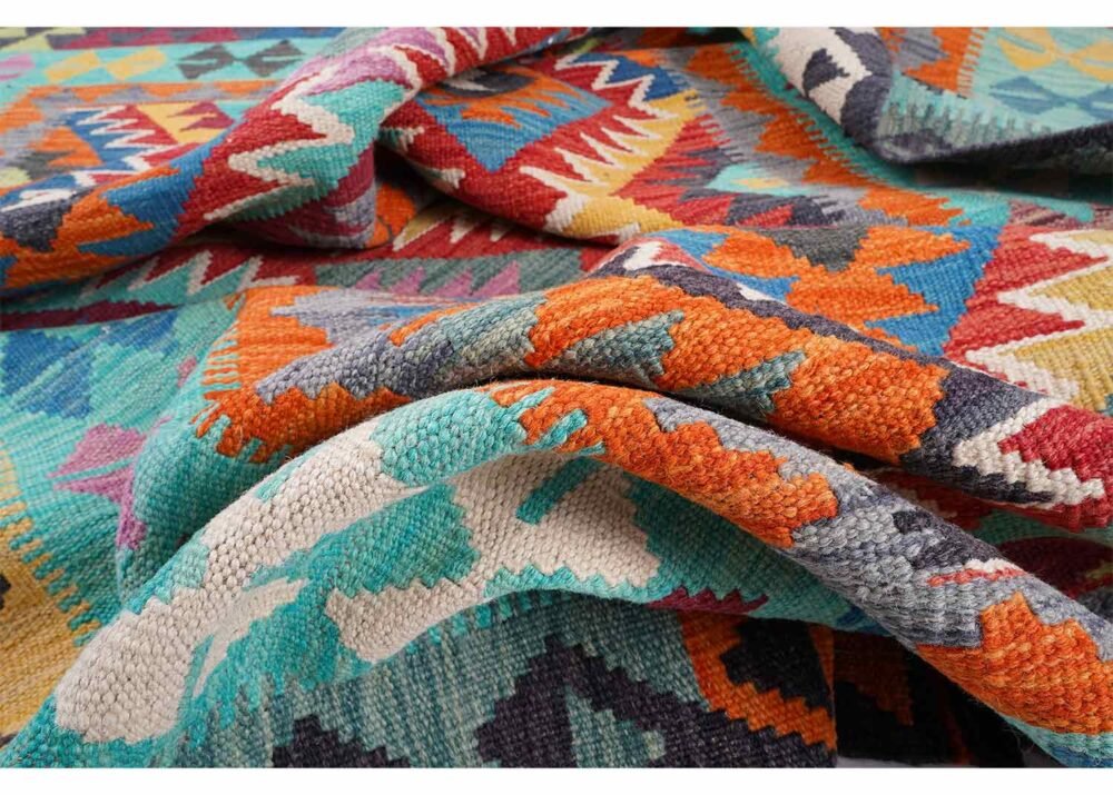 Exclusive Kilim Style Rug, Handwoven with Wool Kilim 8x5.6 ft
