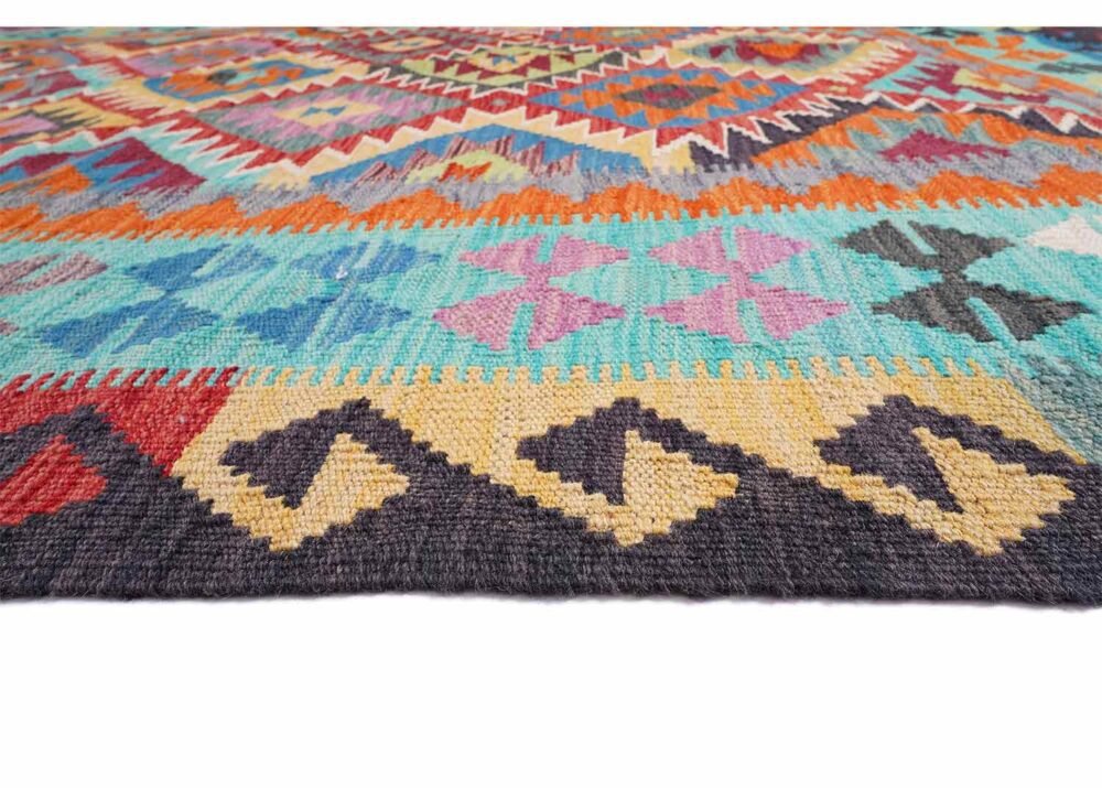 Exclusive Kilim Style Rug, Handwoven with Wool Kilim 8x5.6 ft
