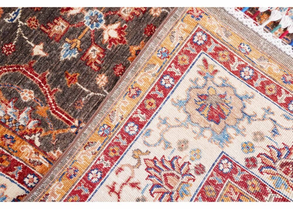 Exclusive Sultani Brown Oriental Rug 7.8x5.8 Hand-Knotted Traditional