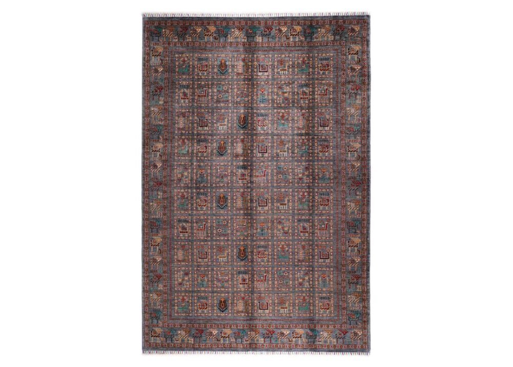Extra Large Grey Rug Hand-Knotted Traditional Sultani 9.6x6.8 ft - Rugs 1