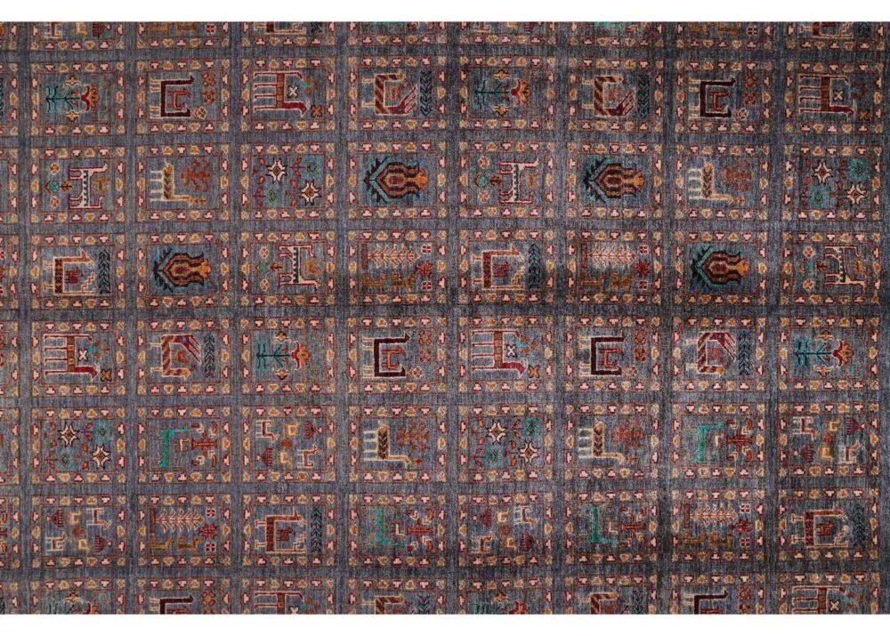 Extra Large Grey Rug Hand-Knotted Traditional Sultani 9.6x6.8 ft - Rugs 1