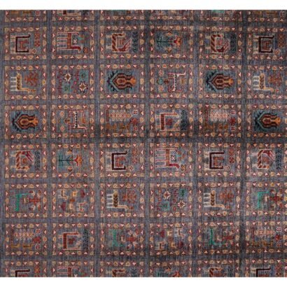Extra Large Grey Rug Hand-Knotted Traditional Sultani 9.6x6.8 ft - Rugs 1