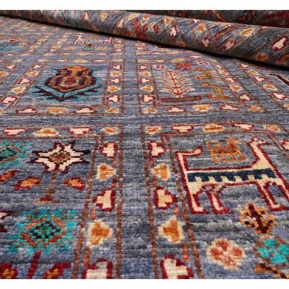 Extra Large Grey Rug Hand-Knotted Traditional Sultani 9.6x6.8 ft - Rugs 1