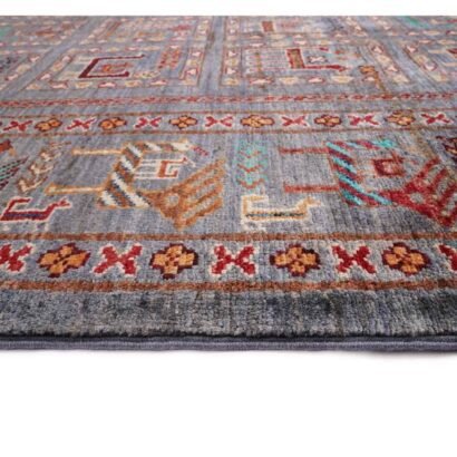 Extra Large Grey Rug Hand-Knotted Traditional Sultani 9.6x6.8 ft - Rugs 1