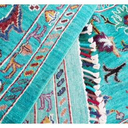 Green Oriental Rug Traditional Sultani 10.8x8.1 ft Hand-Knotted - Rugs 1