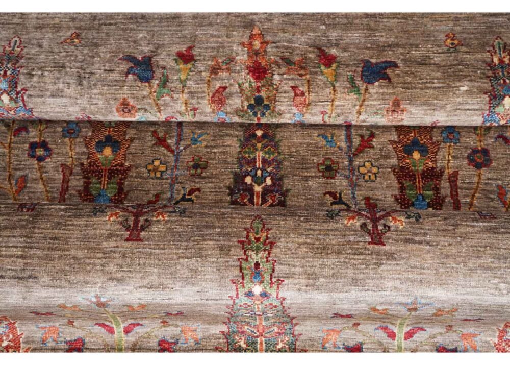 Hand-Knotted Brown Indoor Outdoor Rug Traditional Sultani 5.8x4 ft - Rugs 1