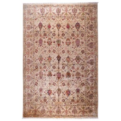 Hand-Knotted Brown Kitchen Rugs Traditional Sultani 12.3x9.2 ft - Rugs 1