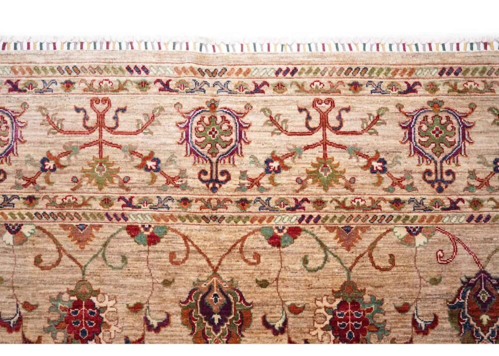 Hand-Knotted Brown Kitchen Rugs Traditional Sultani 12.3x9.2 ft - Rugs 1