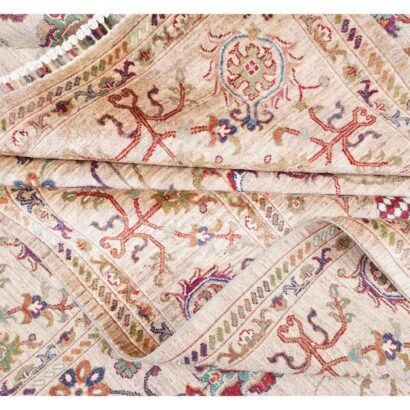 Hand-Knotted Brown Kitchen Rugs Traditional Sultani 12.3x9.2 ft - Rugs 1
