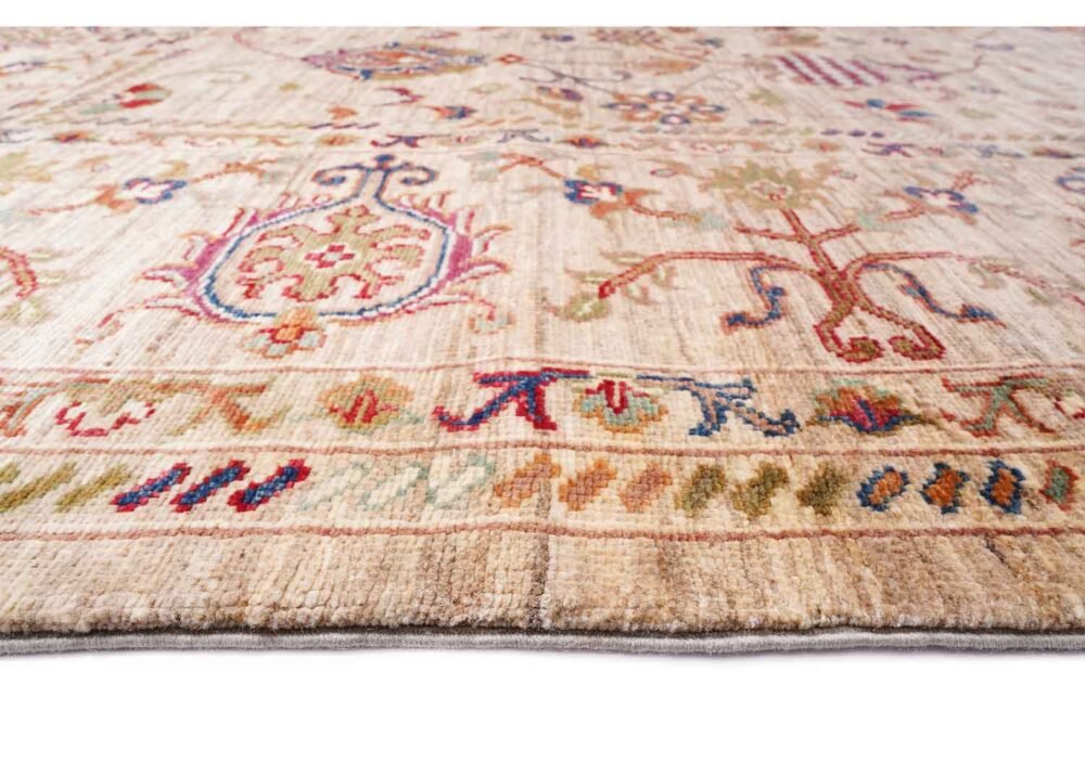 Hand-Knotted Brown Kitchen Rugs Traditional Sultani 12.3x9.2 ft - Rugs 1