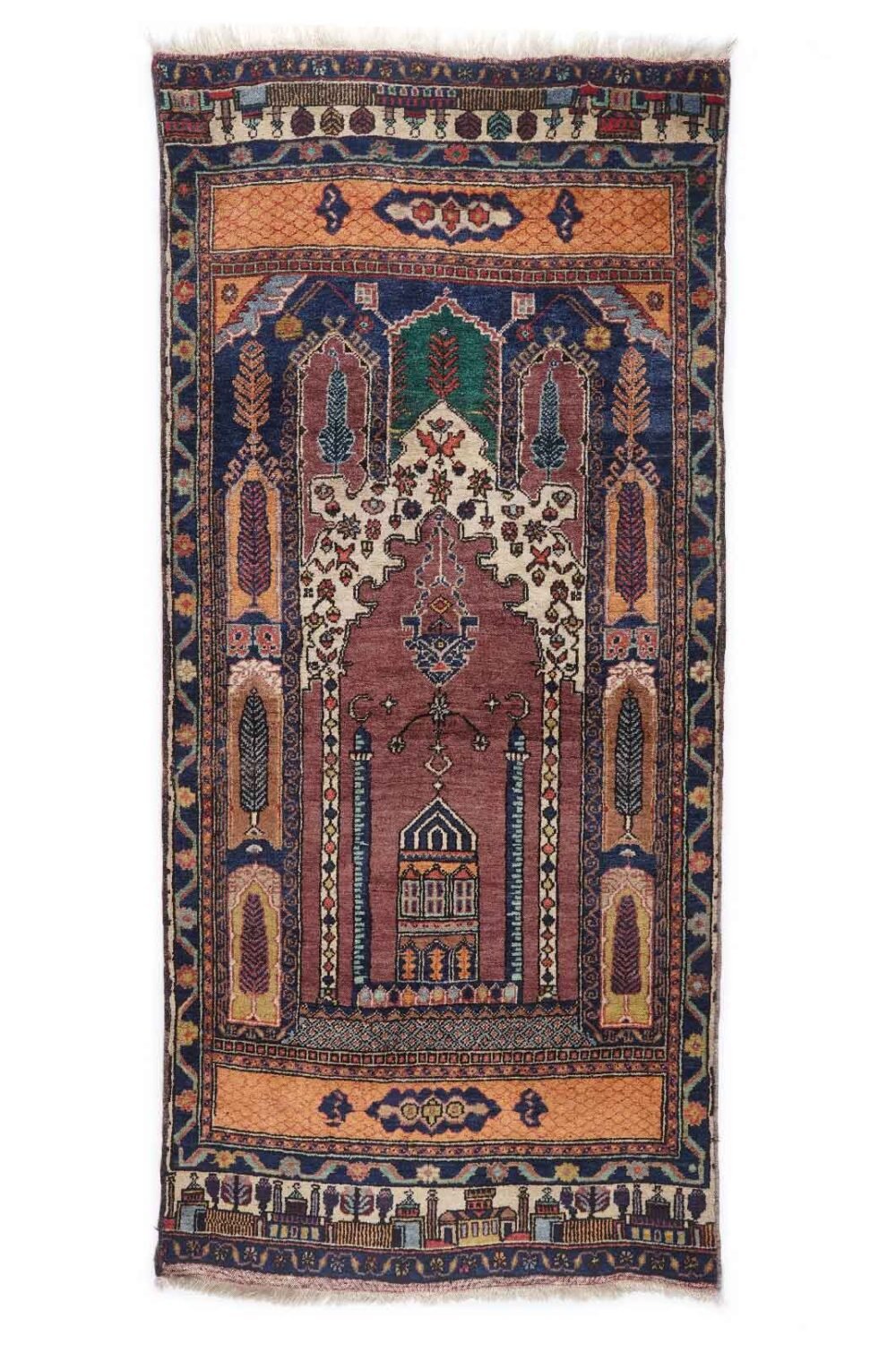 Hand-Knotted Muslim Prayer Rug 3.3x7.2 ft Traditional Taspinar - Rug 1