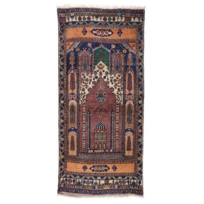 Hand-Knotted Muslim Prayer Rug 3.3x7.2 ft Traditional Taspinar - Rug 1