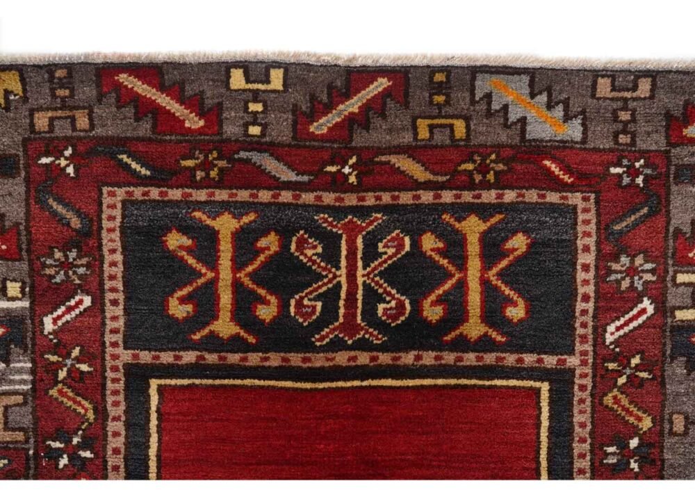 Hand-Knotted Red Prayer Rug Islam 3.4x4.9 ft Traditional Taspinar - Rug 1
