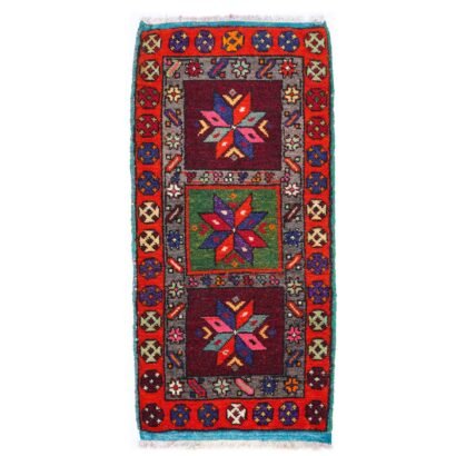 Hand-Knotted Small Rug for Corridor 2.9x1.4 ft Traditional Malatya - Rug 1