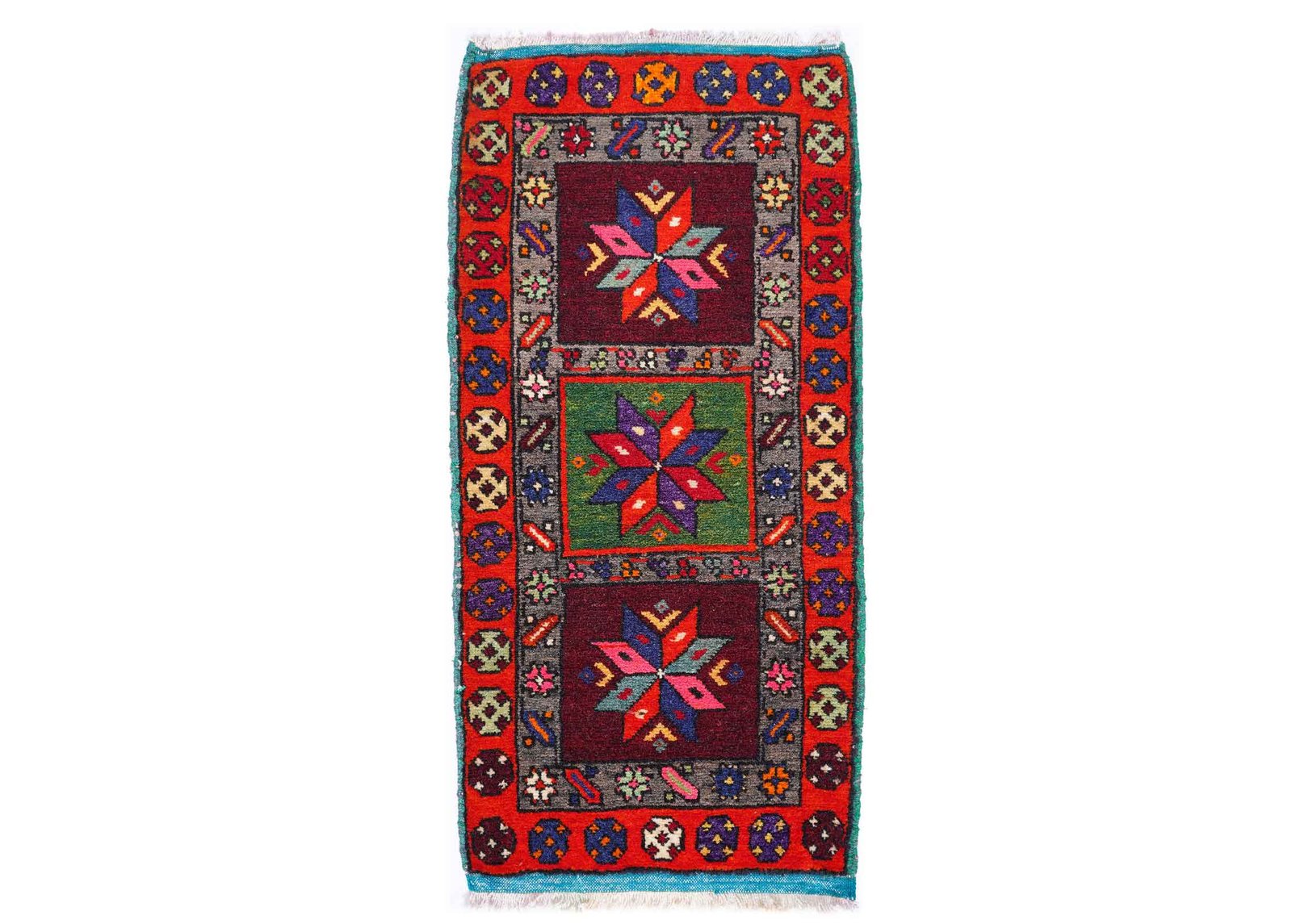Hand-Knotted Small Rug for Corridor 2.9x1.4 ft Traditional Malatya Hand-Knotted Small Rug for Corridor 2.9x1.4 ft Traditional Malatya - Rug 1