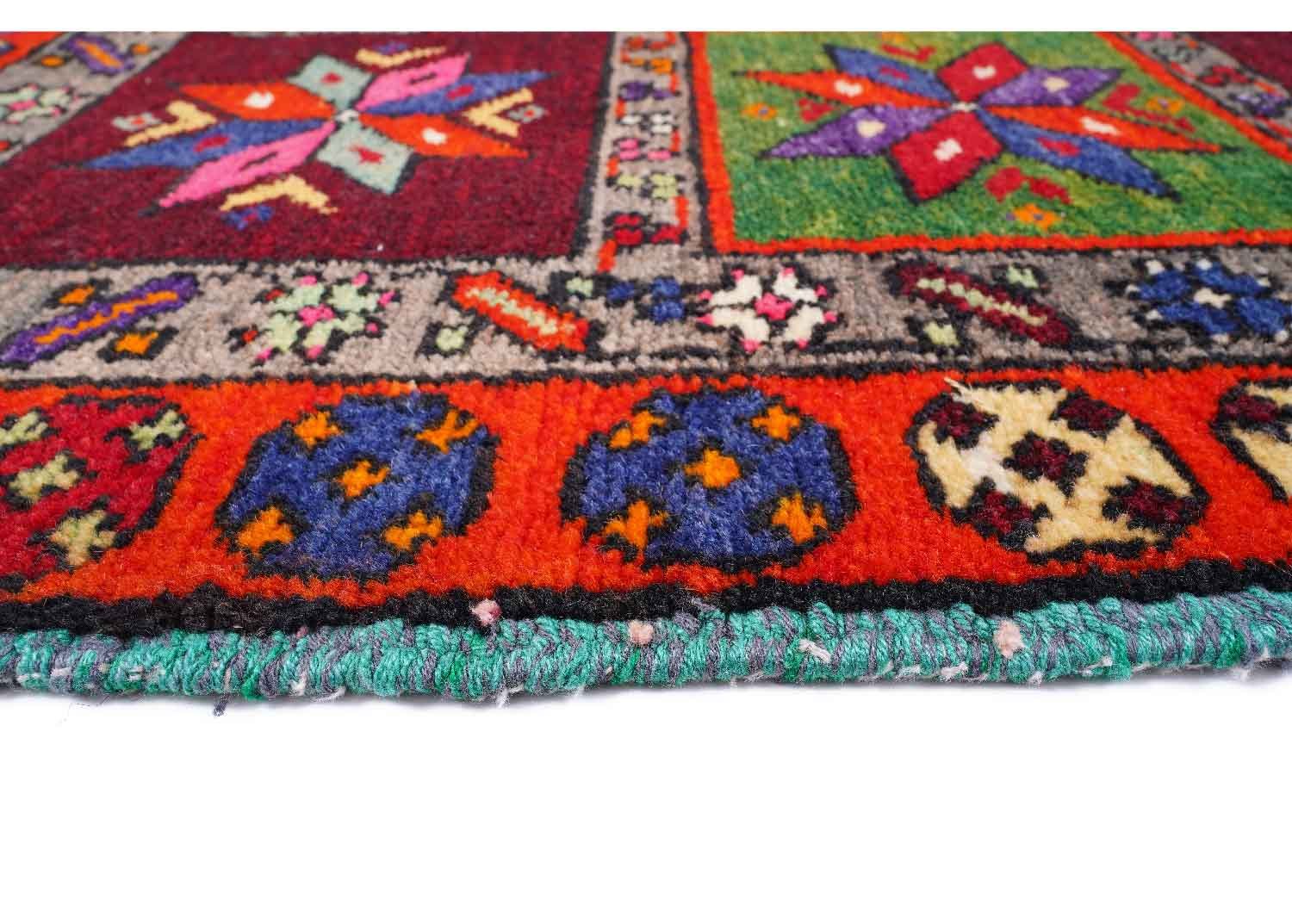 Hand-Knotted Small Rug for Corridor 2.9x1.4 ft Traditional Malatya - Rug 1