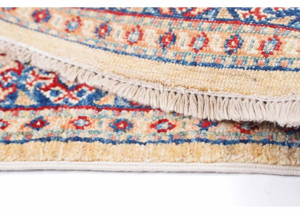 Hand-Knotted Traditional 5x3 Area Rug with Yellow and Red Oriental Pattern - Luxurious Home Decor