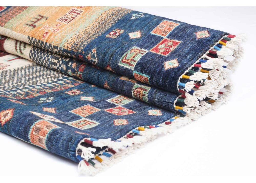 Hand-Knotted Traditional Style Rugs Stripe Sultani 6.2x4.9 ft - Rug 1