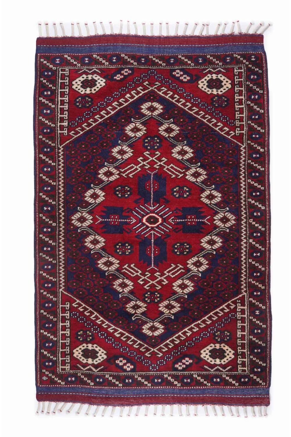 Hand-knotted Small Living Room Rug 3x5 ft Traditional Wool Bergama - Rug 1