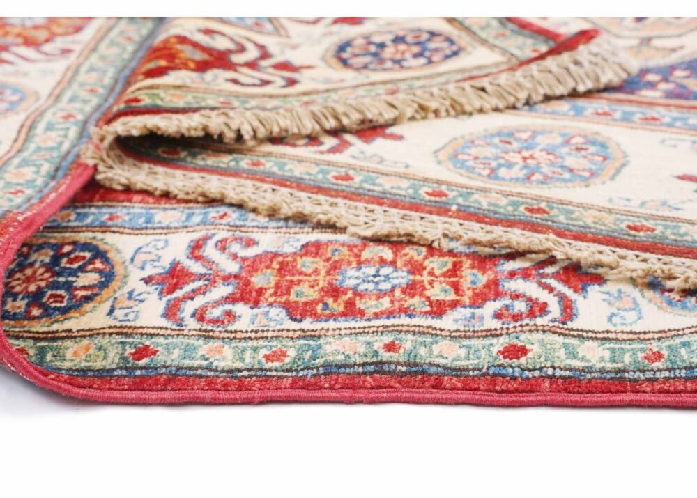 Handknotted Red & Beige Area Rugs Traditional - New Condition 5.9x4.1 ft