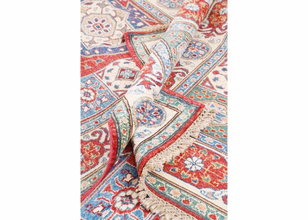 Handknotted Red & Beige Area Rugs Traditional - New Condition 5.9x4.1 ft