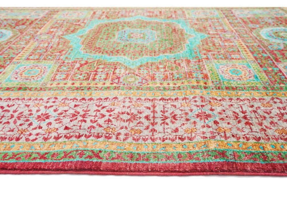 Handknotted Red Traditional Area Rug for Dining Room 5.9x4.1 ft