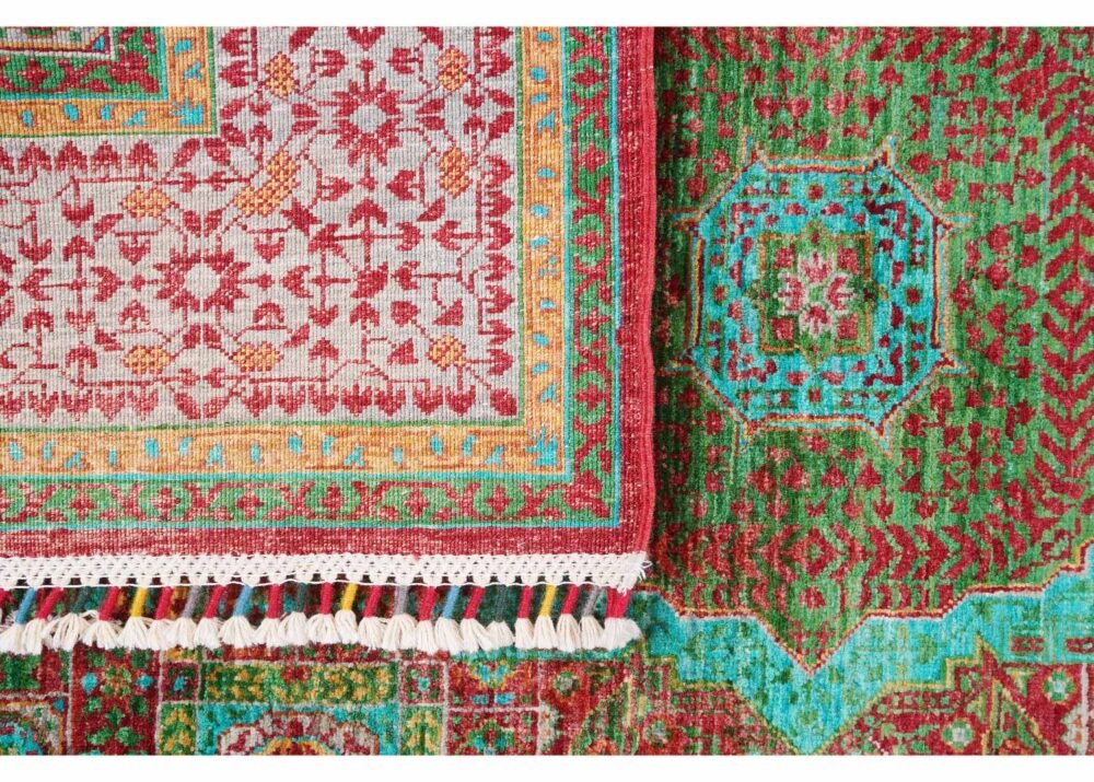 Handknotted Red Traditional Area Rug for Dining Room 5.9x4.1 ft